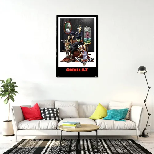 Vista 3 de Póster de música de Gorillaz (Plastic Beach/Retrato Familiar) (Tamaño: 24" x 36")