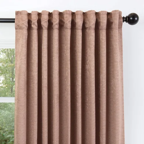 Vista 3 de Chanasya - Paneles de cortina con textura en relieve para sala de estar, dormitorio, ventana, patio, oficina, sala de estar. Cortinas para oscurecer