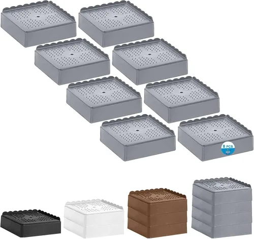 Vista 10 de Elevador de cama de 1 pulgada, 2 pulgadas, 3 pulgadas, 4 pulgadas de alta resistencia, elevador de muebles ajustable para mesa, escritorio, sofá