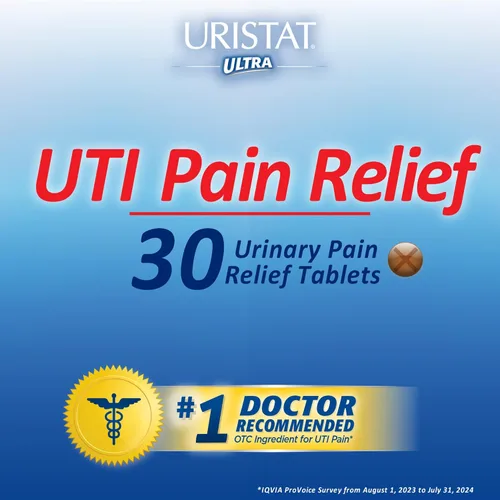 Vista 2 de Tabletas Uristat Ultra UTI para Alivio del Dolor, Alivio Rápido de Infección del Tracto Urinario del Dolor Urinario, Ardor, Urgencia, Máxima