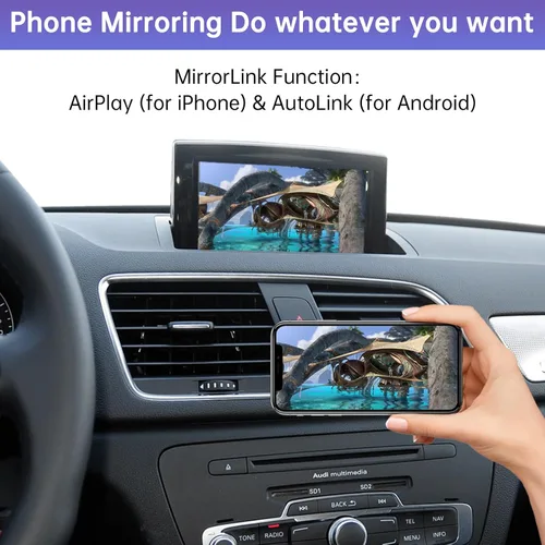 Vista 5 de Road Top Decodificador inalámbrico de interfaz CarPlay para Audi Q3