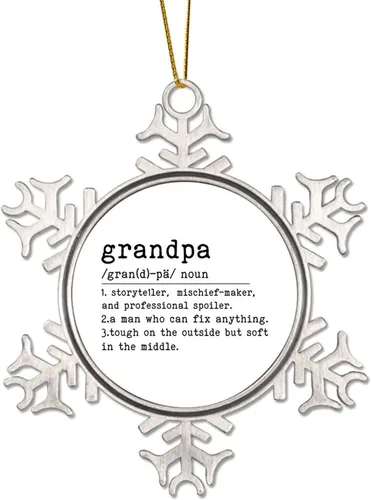 Vista 10 de Como se discutió Definición Diccionario Palabra Significado Cita Metal Copo de Nieve Adorno de Navidad para Árbol de Navidad Colgante Bola Invierno