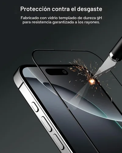 Vista 5 de iOttie Terra - Protector de pantalla de vidrio templado para iPhone 16, grado militar, dureza 9H, inastillable, resistente a los arañazos