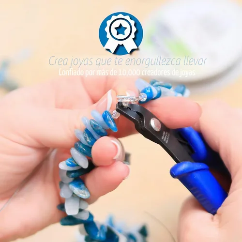 Vista 7 de Herramienta de Crimpado Beadalon Estándar - Compatible con Cuentas de Engaste #1-3, Tubos de Engaste #2-3, Azul Oscuro, 13.3 cm / 5.25 in