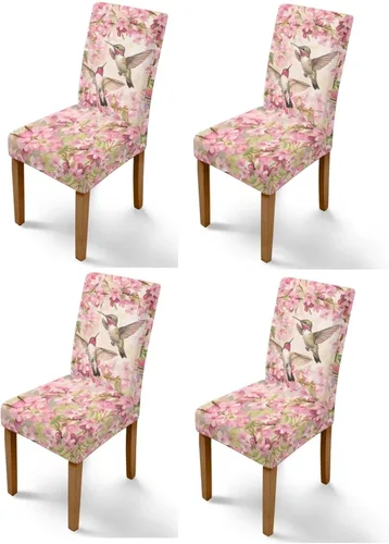 Vista 43 de Rnyleeg Juego de 1 funda para sillas de comedor con diseño de mariposa y rosa azul, elegante, suave, lavable, para cocina, hotel, ceremonia