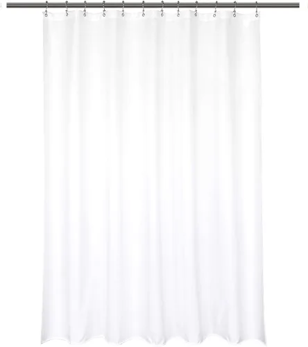 Vista 22 de Barossa Design - Cortina de ducha de tela impermeable para cabina de microfibra de calidad hotelera, 32" de ancho x 72" de alto, lavable a máquina