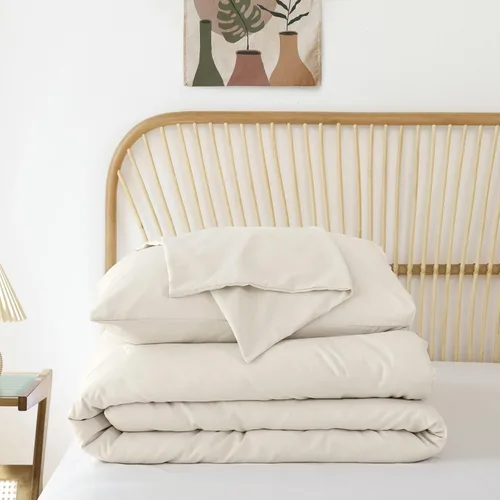 Vista 8 de Rosgonia Juego de edredón ligero, tamaño individual/individual XL para niñas, dormitorio universitario, niños, 1 edredón y 1 funda de almohada, Beige