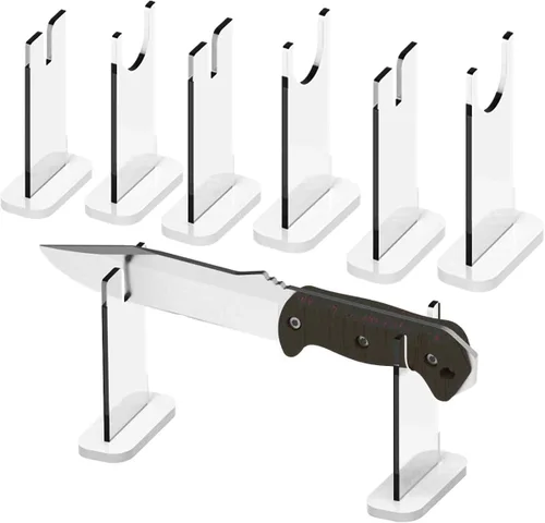 Vista 8 de Samurai Sword Holder, Knife Display Stand, Fixed Blade Knife Series, Decorative Sword Display Rack, Knife Collection Administrator, Acrylic