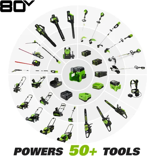 Vista 8 de Greenworks Inversor de potencia Pro 80V 300W, batería de 2 Ah y cargador incluidos