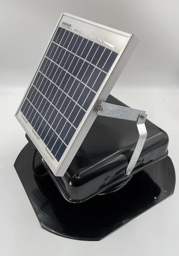 Vista 5 de Solar Mega RoofBlaster 2.0 con ventilación negra (montaje en panel solar ajustable) Ventilación solar del ático Ventilación solar de techo