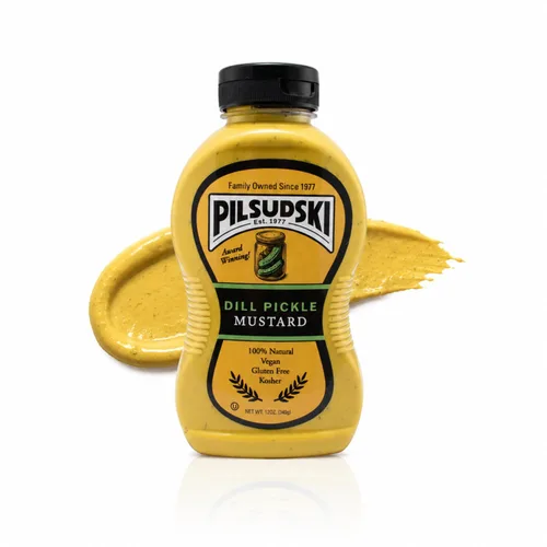 Vista 6 de Pilsudski's Brand Mustard - Botella exprimible de 12 onzas, condimentos perfectos para cualquier plato (12 onzas líquidas (paquete de 4), Mustard