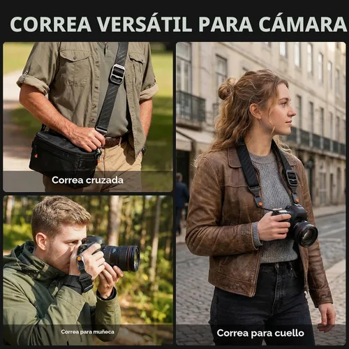 Vista 7 de TARION Correa magnética de liberación rápida para el cuello de la cámara Correa para el cuello negro