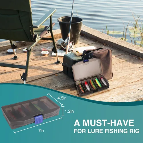 Vista 6 de FLISSA Juego de 5 señuelos de pesca de agua superior, señuelos de pesca de lubina para agua dulce y salada, señuelo duro realista, señuelo de pesca