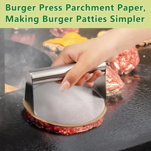 Vista 6 de BOYAN Círculos de Papel Pergamino de 6 Pulgadas, Juego de 220, Papel para Hamburguesas/Papel para Prensa de Hamburguesas, Papel Pergamino Redondo
