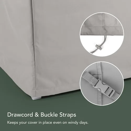Vista 6 de Covermates Ultima - Funda para parrilla resistente para todo tipo de clima, con poliéster 600D, correas de hebilla ajustables, asas reforzadas