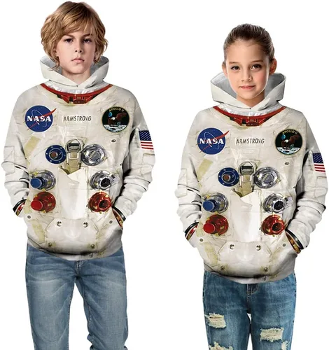 Vista 5 de Plustrong Kids Boys Halloween Costume 3D Sweatshirts Pullover Hoodies for Kids 6-16 Years