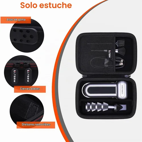 Vista 3 de Estuche LTGEM para Plumero de Aire Compatible con WOLFBOX MF100 / MF200 Plumero de Aire Eléctrico y Plumeros de Aire Comprimido, Negro (Solo Estuche)