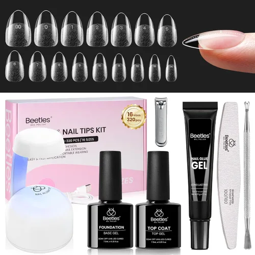 Vista 9 de Beetles - Kit de uñas de gel, puntas de uñas, juego de extensión de uñas