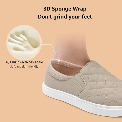 Vista 4 de STQ - Mocasines para mujer de espuma viscoelástica, fáciles de poner, cómodos, zapatos para otoño