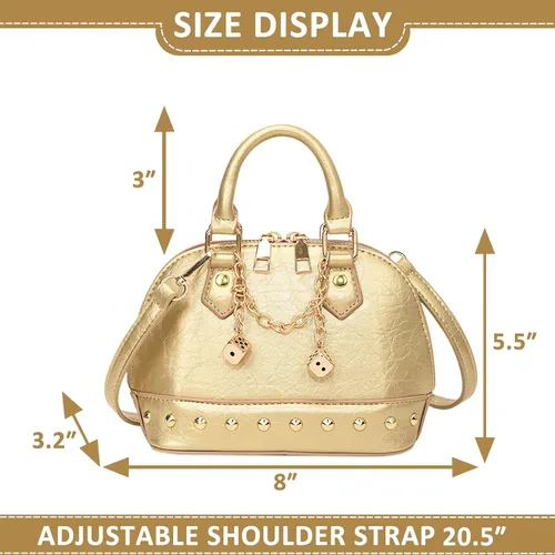 Vista 4 de Bolso tote para mujer, mochilas de cuero, bolso cruzado, bolso para boda, baile, fiestas, trabajo, viajes (estilo 518)