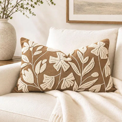 Vista 17 de BlissBlush - Funda de almohada lumbar decorativa de 12 x 20 pulgadas, funda de almohada de terciopelo beige neutro para sofá, sala de estar, cojín
