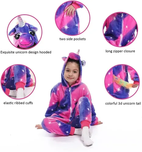 Vista 2 de Mono de unicornio para niños de Halloween