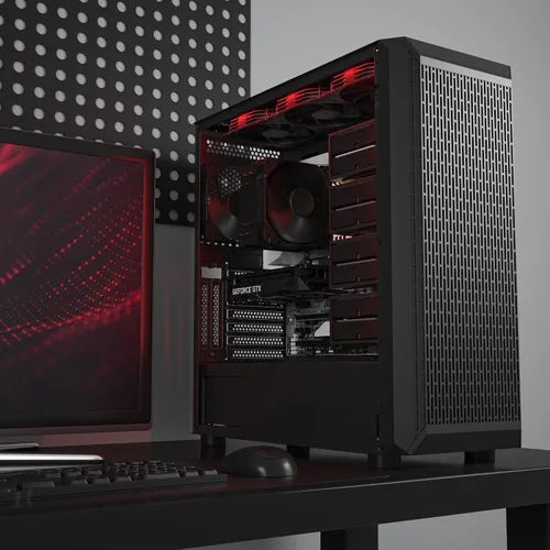 Vista 9 de DARKROCK Classico Storage Master ATX NAS Caja de Computadora Mid Tower con 4x120mm Ventiladores, USB 3.0 Listo 10 x3.5'' HDD+3 x2.5'' SDD 360mm
