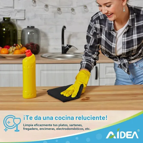Vista 5 de AIDEA Paño de limpieza de microfibra negro, 20 unidades, toallas de microfibra para automóviles, paños de automóvil de alta calidad, trapos