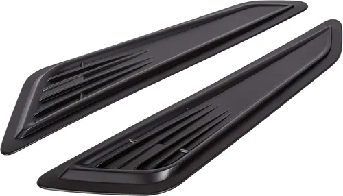 Vista 6 de KUAFU Cubiertas de ventilación para capó, panel decorativo de entrada de aire, 2 piezas, color negro, compatible con Chevy Camaro 1LT 2LT RS