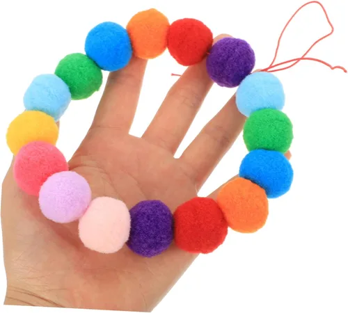 Vista 7 de iplusmile Collar para mascotas Adorno al aire libre Collar de Navidad para mascotas Encantador Collar de gato Decoración de para Exteriores Pom Pom