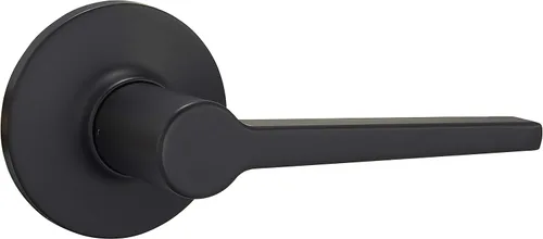 Vista 2 de Amazon Basics Manchester Palanca de Puerta - Paso (Sin Llave) - Negro Mate, Paquete de 1