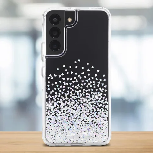 Vista 2 de Case-Mate - Twinkle Ombre - Funda para Samsung Galaxy S22 - Elementos de lámina reflectante - Protección contra caídas de 10 pies - 6.1 pulgadas