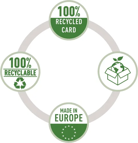 Vista 3 de L:Divisor Libro Recycle 6Tabs Tarjeta Negro