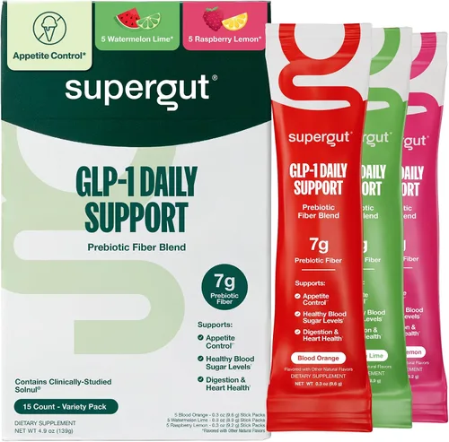 Vista 13 de Supergut GLP1 Daily Support - Suplemento en polvo de GLP-1 de alta fibra para mujeres y hombres, mezcla de bebida sin azúcar para la salud