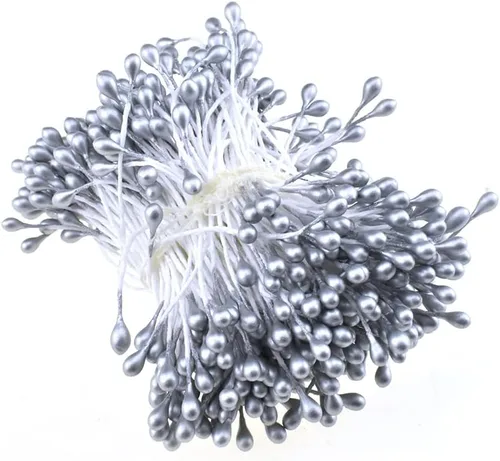 Vista 7 de HAHIYO 1000 piezas de 0.039 in negro perla doble cabeza flor Pistilo para hacer flores, decoración de álbumes de recortes, mini hecho a mano