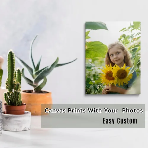 Vista 2 de GMissT Impresiones en lienzo con tus fotos – Cuadros personalizados sobre lienzo póster personalizado para decoración del hogar – Marcos flotantes