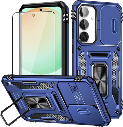 Vista 8 de Funda para Samsung S21 FE, Samsung Galaxy S21 FE y protector de pantalla, a prueba de golpes, transparente, delgada, suave, de silicona TPU