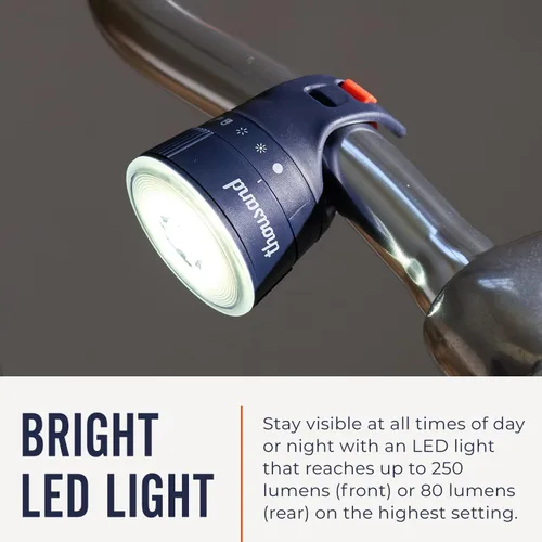 Vista 3 de Thousand Traveler - Luz magnética para bicicleta, luz LED recargable de alto lúmenes para bicicleta y bicicleta eléctrica, accesorio de seguridad
