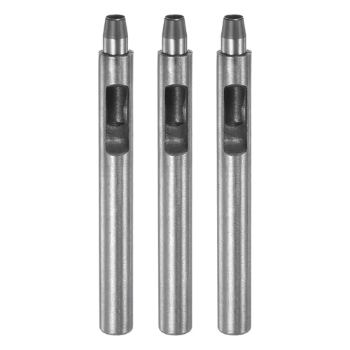 Vista 24 de HARFINGTON Perforadora de cuero de 0.020 in, recta, redonda, con ojales, remache a presión, fijador para cuero, artesanía, ropa, bolso, cortina