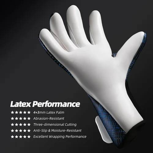 Vista 9 de WVVOU Guantes de portero para Adultos y Jóvenes, Guantes de portero de fútbol profesionales transpirables con palma de látex adhesivo de 4+3mm