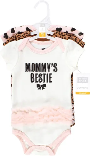 Vista 317 de Hudson Baby baby-girls Cotton Bodysuits 3-pack