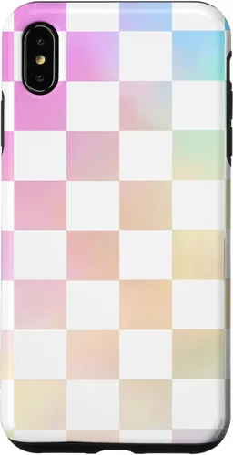 Vista 11 de Pastel Rainbow Checkerboard Checker Checked Pattern Case for iPhone 17