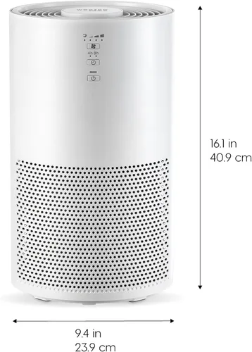 Vista 4 de IRIS USA WOOZOO - Purificador de aire True HEPA, filtro H13 3 en 1 elimina el 99.97% de las partículas, pelo de mascotas, humo y olores, cubre hasta
