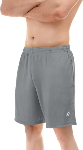 Vista 5 de NY Threads Pantalones cortos deportivos para hombre, de secado rápido, holgados, ligeros, para correr, entrenamiento, gimnasio, con bolsillos