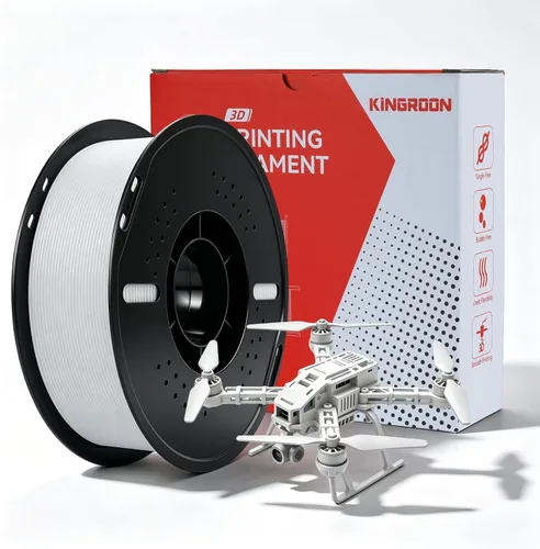 Vista 34 de Kingroon Filamento de impresora 3D PLA Plus (PLA+), 10 rollos, precisión dimensional +/- 0.001 in, carrete de 22 libras (22 libras), 0.069 in, negro