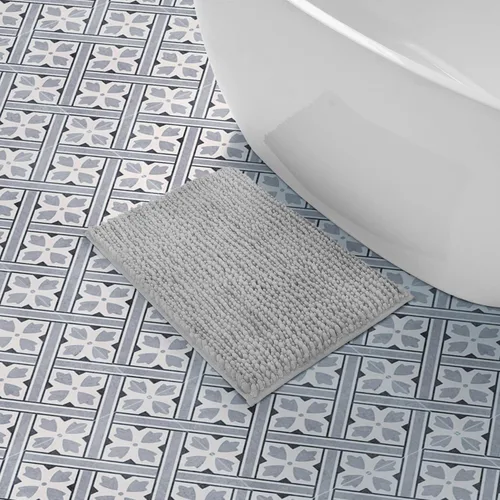 Vista 18 de Laura Ashley - Juego de 2 tapetes de baño de chenilla suave, 20 x 34 pulgadas, color azul