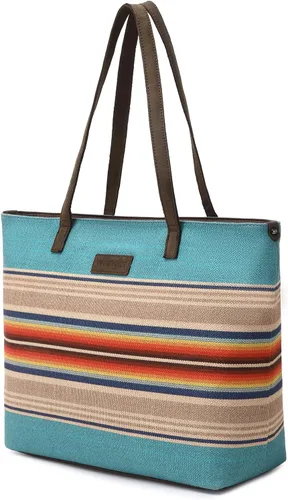 Vista 4 de Montana West Wrangler - Bolso de mano para mujer, de lona, bolso azteca