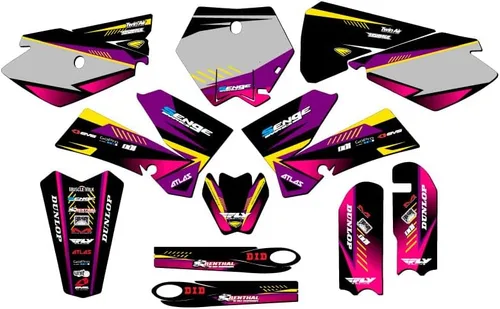 Vista 13 de Kit de base gráfica SX 105 Surge Black Senge 2006-2012 compatible con KTM
