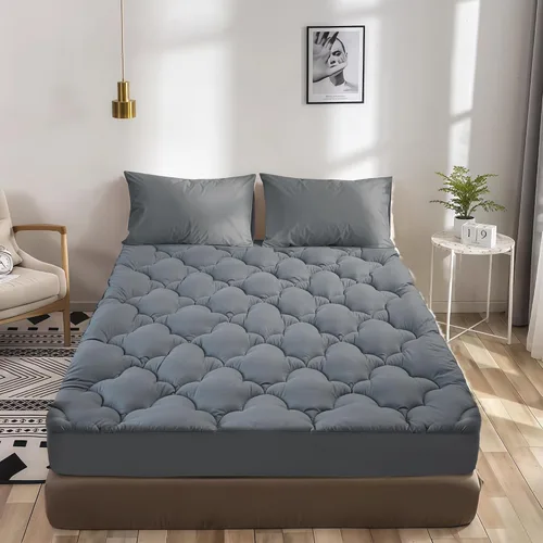 Vista 7 de Protector de colchón de 600 GSM con superficie acolchada (Pillow Top), funda de colchón, protector de colchón con superficie de algodón, funda