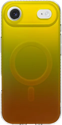 Vista 73 de Funda degradada para iPhone 14 Pro - Diseño multicolor degradado naranja y amarillo, resistente a los impactos y con imanes